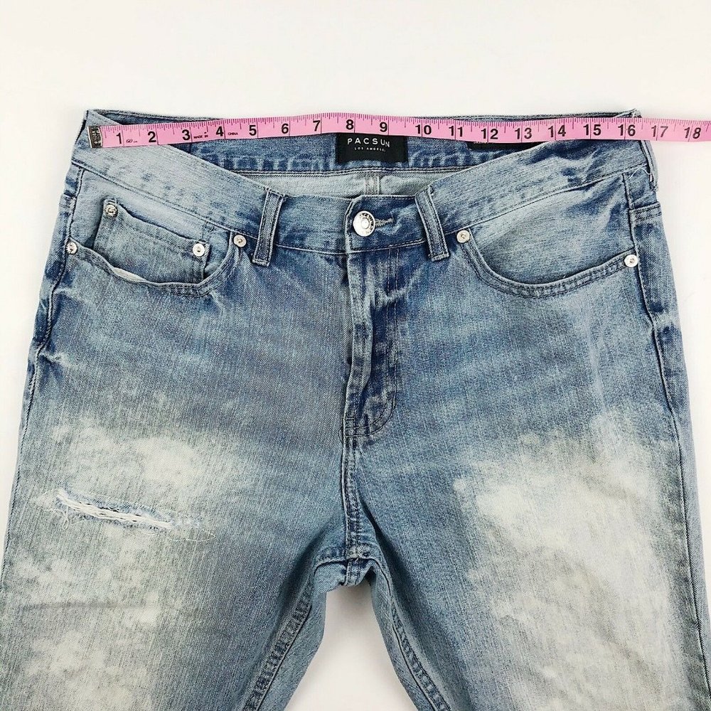 Mens Pacsun Faded Distressed Skinny Jeans - Picture 7 of 10